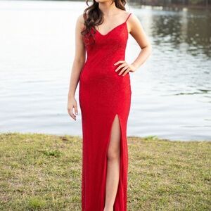 Elegant Red Evening Gown